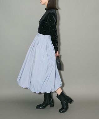 Green Parks ラインストーンハイネックトップス Black