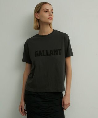 BEIGE， 【好評につき追加生産決定！】SERGE / プリントTシャツ Slate x Black