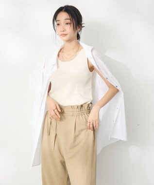 CRAFT STANDARD BOUTIQUE 【抗菌防臭】テレコタンクトップ Ivory