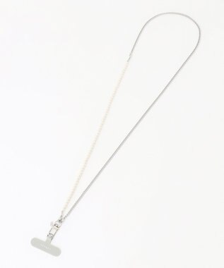 J.PRESS LADIES 【WEB限定・2way】パール スマホ ストラップ アイボリー系