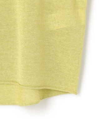 ICB 【洗える】 リネンレーヨンハイゲージ クロップドプルオーバー レモンイエロー系