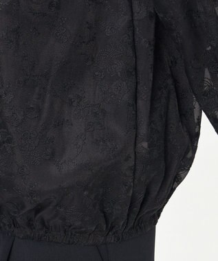 23区 L 【R(アール)】エンブロイダリーフラワー ブラウス ブラック系