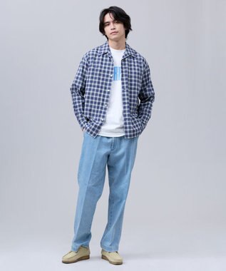J.PRESS MEN 【J.PRESS ORIGINALS】【UNISEX】Washed Piped Stem DENIM サックスブルー系
