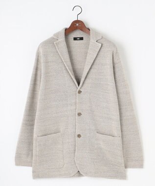 JOSEPH ABBOUD 【キングサイズ・オリジナルオーガニックコットン使用】JOE COTTON ニット ジャケット ベージュ系