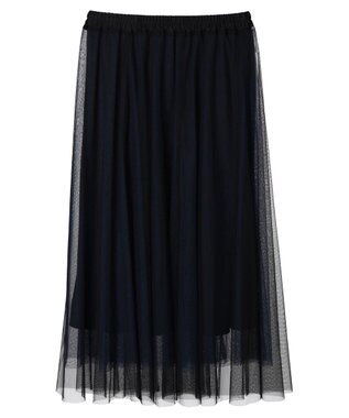 Green Parks ＳＥＴ２点　リバーシブルチュールスカート＋ペチスカート Navy