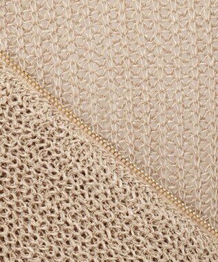 BEIGE， OPTICAL / ニットパーカー Flax