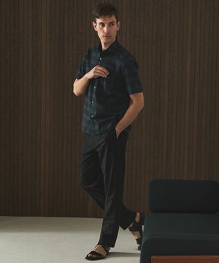 GOTAIRIKU リラックスシルエット【高通気性/吸水速乾】ドッツエアー クールマックスサッカーシャツ ブラックウォッチ/26年新色