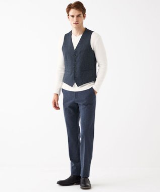 JOSEPH ABBOUD 【キングサイズ】ツィーディジャージー ベスト ブルー系7