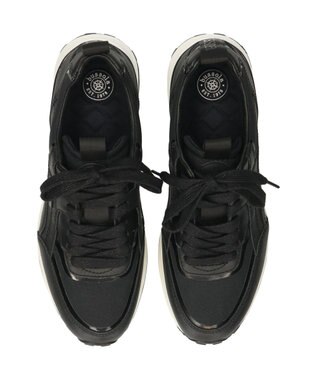 INTER-CHAUSSURES 【BUSSOLA】レースアップスニーカー ブラックコンビ