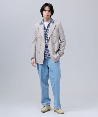 J.PRESS MEN 【J.PRESS ORIGINALS】【UNISEX】Washed Piped Stem DENIM サックスブルー系