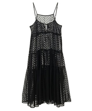 Green Parks armonia.ティアードシアーキャミワンピース Black