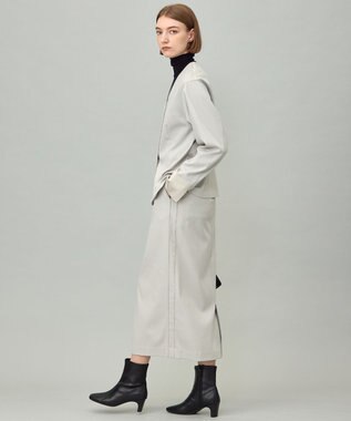 ICB 【CLASSY.掲載・裏起毛】 ウォームサテン カーディガンブラウス トープ系