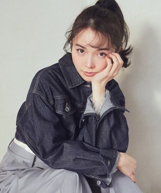 earth music&ecology ショートデニムジャケット Indigo