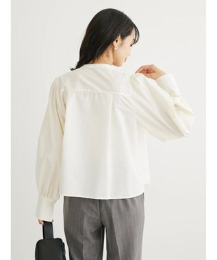 Green Parks タックブラウス Off White