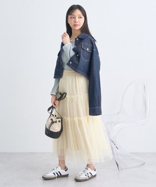 earth music&ecology ショートデニムジャケット Indigo