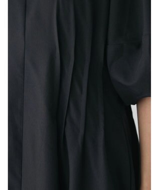 Green Parks ボリューム袖ロングワンピース Black