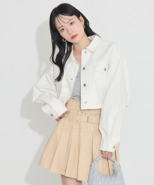 earth music&ecology ショートデニムジャケット Off White