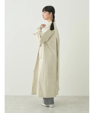 earth music&ecology 着流しロングトレンチ Ecru