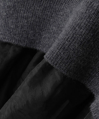 uncrave ウール ナイロン ペプラム ニット（uncrave STANDARD） チャコール