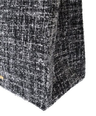 Maison de FLEUR EC限定ツイードフリルスクエアトートSバッグ Black