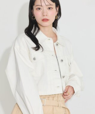 earth music&ecology ショートデニムジャケット Off White