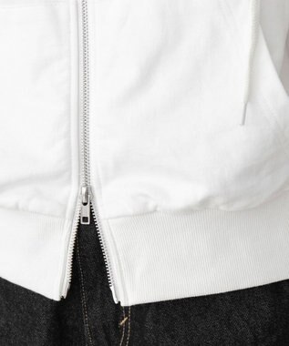 WEGO グラフィック半袖ZIPパーカー ホワイト
