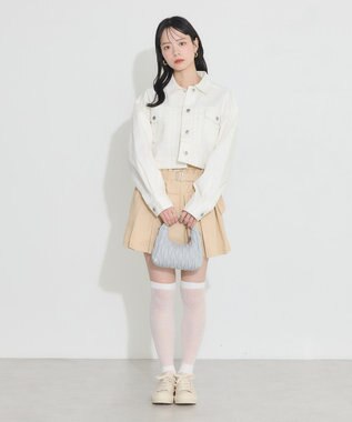 earth music&ecology ショートデニムジャケット Off White