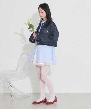 earth music&ecology ショートデニムジャケット Indigo