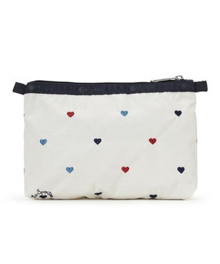 LeSportsac COSMETIC CLUTCH/トリコロールハートエンブロイダリー トリコロールハートエンブロイダリー