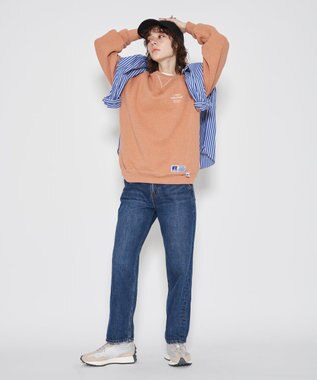 J.PRESS YORK STREET 【UNISEX】RUSSELL×YORK STREET クルー オレンジ系