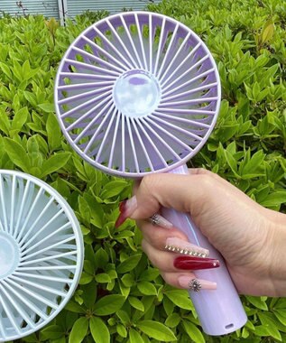 WEGO 【冷却/携帯扇風機/熱中症対策】オーロラハンディファン ライトパープル