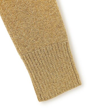 ICB 【洗える】リッチシャインニット カーディガン ゴールド系