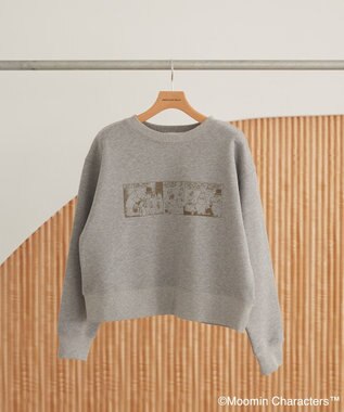 AMERICAN HOLIC Moomin コミック柄プリント裏毛プルオーバー Light Gray Mixture