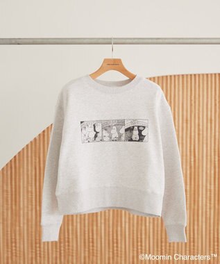 AMERICAN HOLIC Moomin コミック柄プリント裏毛プルオーバー Oatmeal