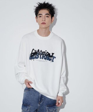 WEGO メタリックロゴプルオーバー ホワイト