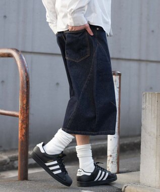 WEGO 【SMLサイズ展開】チェーン付きバルーンショーツ デニムインディゴ