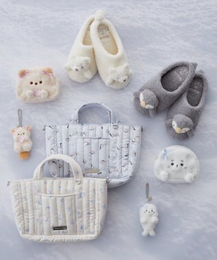 Maison de FLEUR ペンギンキルトショルダーバッグ Light Blue