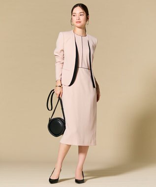 BEIGE， 【セットアップ対応】CINDY / ダブルカラージャケット Nude x Black