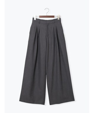 Te chichi タックワイドフルレングスパンツ チャコールグレー