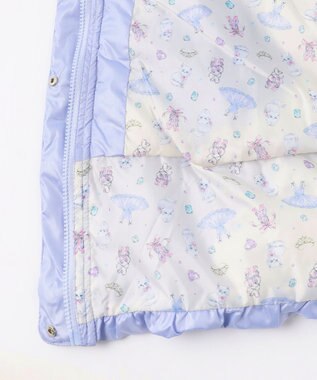 ANY KIDS 【フード取り外し/洗濯機可能】Aラインコート サックスブルー