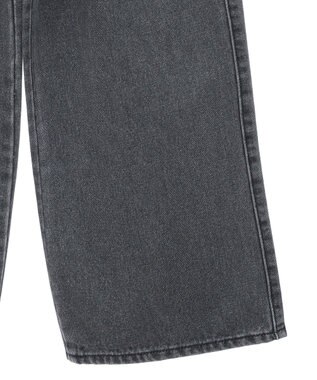 earth music&ecology ダブルタックワイドデニムパンツ Black