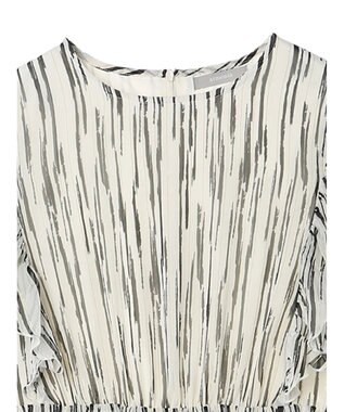 Green Parks ａ．肩フリルプリントワンピース White