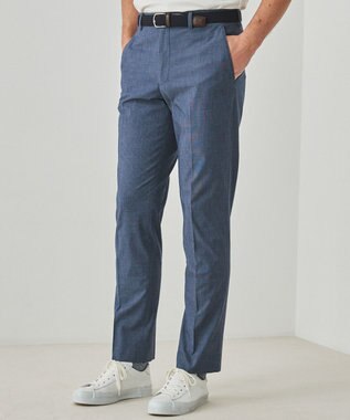 仕事で着られる 冷んやり綿パン【接触冷感/ストレッチ】ストレッチサマーポプリン