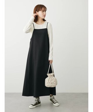 Green Parks ２ｗａｙ起毛キャミワンピース Black