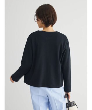 Green Parks 鹿の子カットカーディガン Black