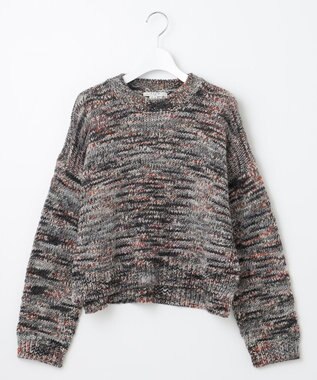 23区 【SLOW/一部店舗限定】カラーミックススラブ ニット ライトグレー系