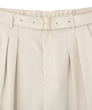 earth music&ecology 【予約】アソートツータックベルトパンツ エクリュ