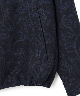 JOSEPH HOMME 【新柄】エスニカルスラブジャガード　ジップアップブルゾン ネイビー系