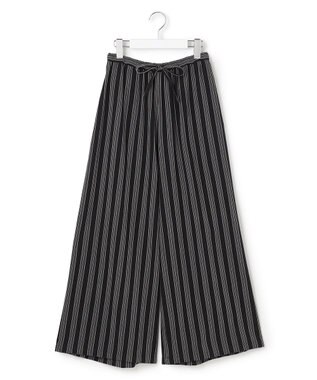 J.PRESS YORK STREET 【WOMEN】リネンストライプ イージーワイド パンツ