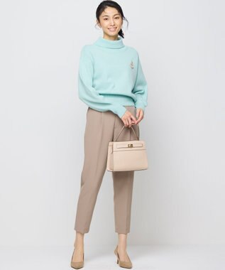 組曲 【2WAY・WEB限定】ウールカシミヤミックス ハイネックニット サックスブルー系9